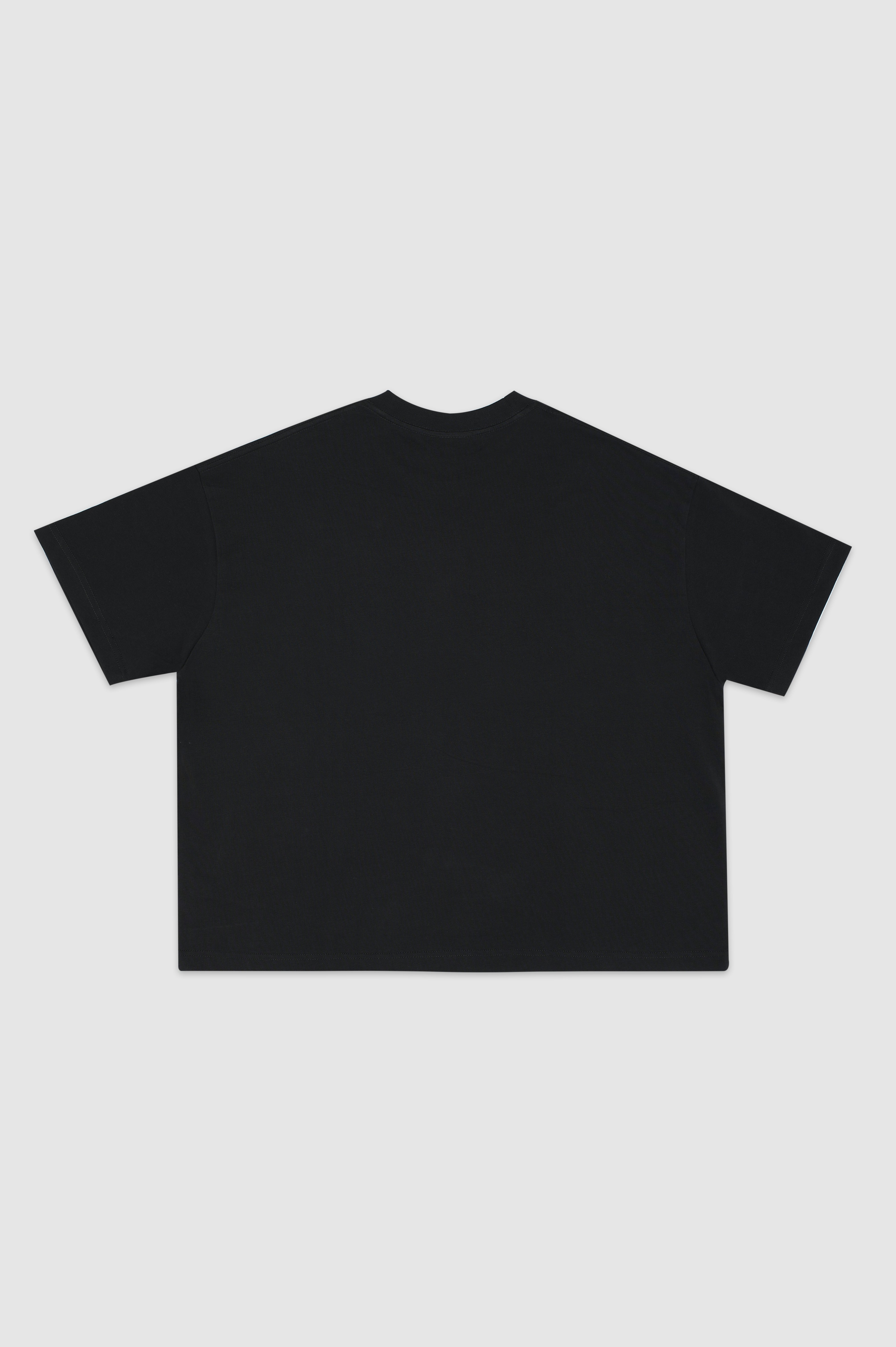Over-flown Black Tee